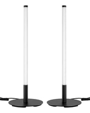 EDISHINE | Modern Minimalist Dimmable LED Table Lamp Set (Matte Black)