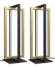 EDISHINE | Modern Dual-Frame Dimmable LED Table Lamp Set