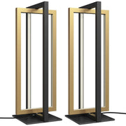 Modern Dual-Frame Dimmable LED Table Lamps - Set of 2
