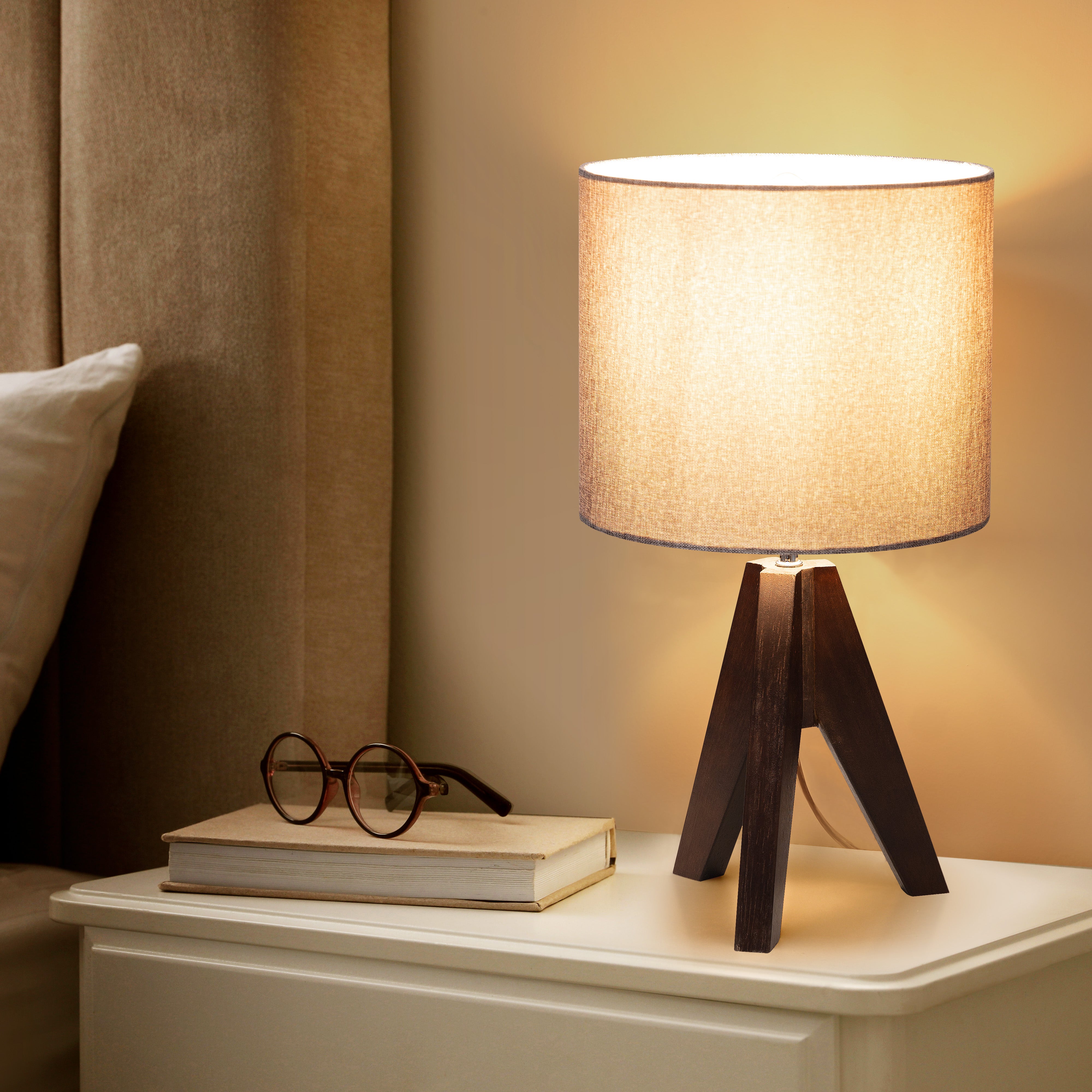 EDISHINE Wood Table Lamp (Set of 2)-HLTL25R9