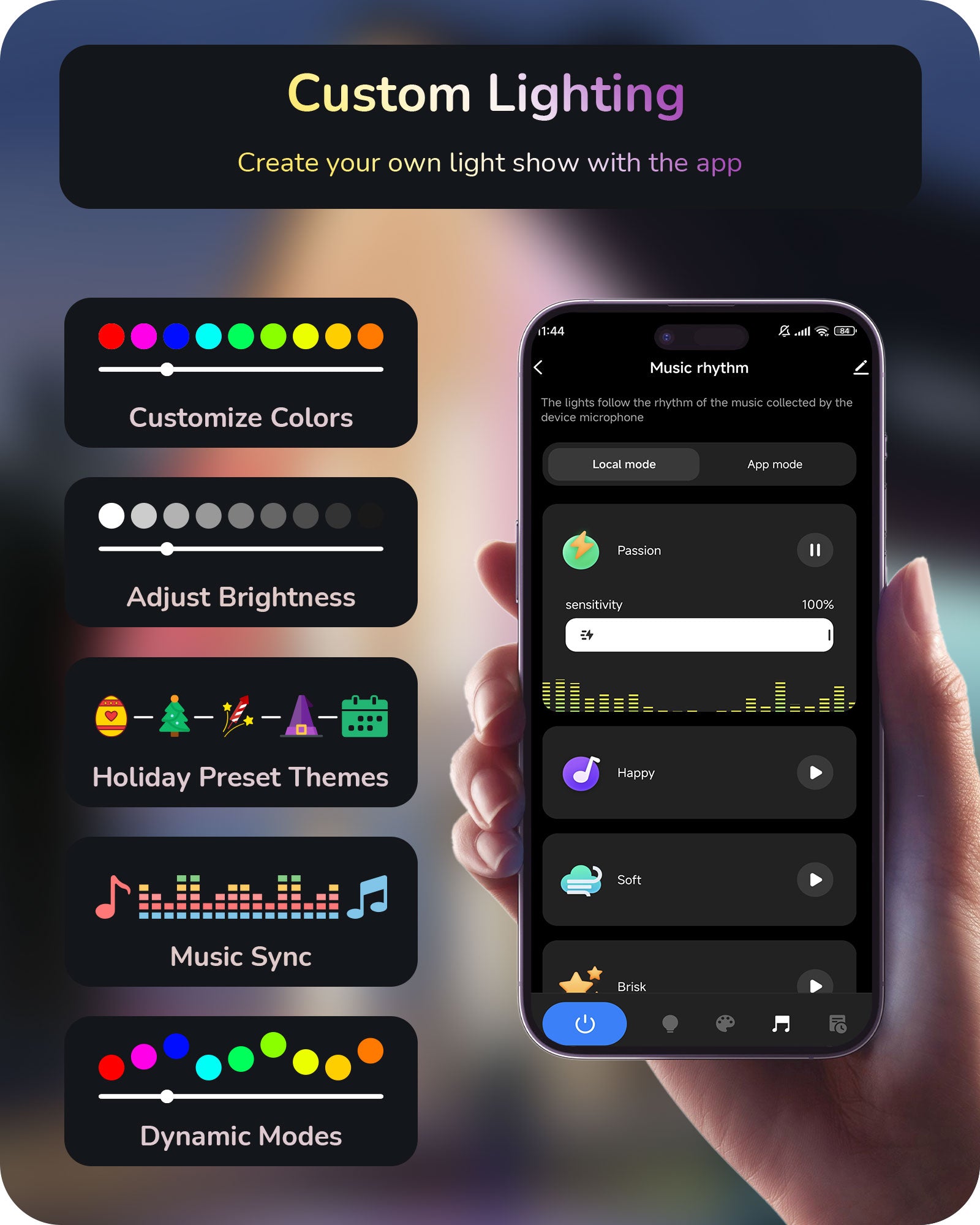 EDISHINE 60ft Permanent Outdoor Lights with App/Remote-HOEL01A