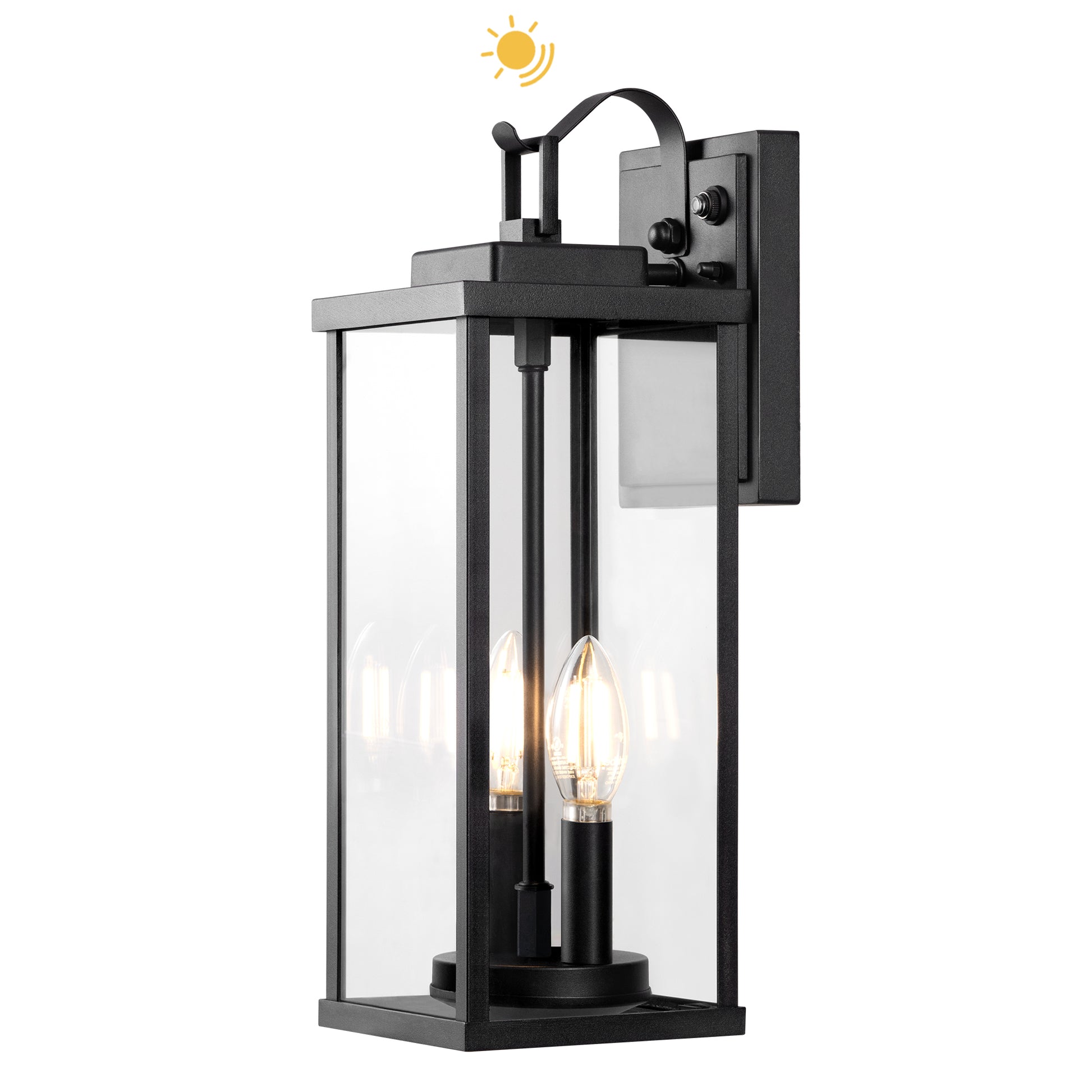EDISHINE 16'' Dusk To Dawn Outdoor Wall Lantern-HOWL06W