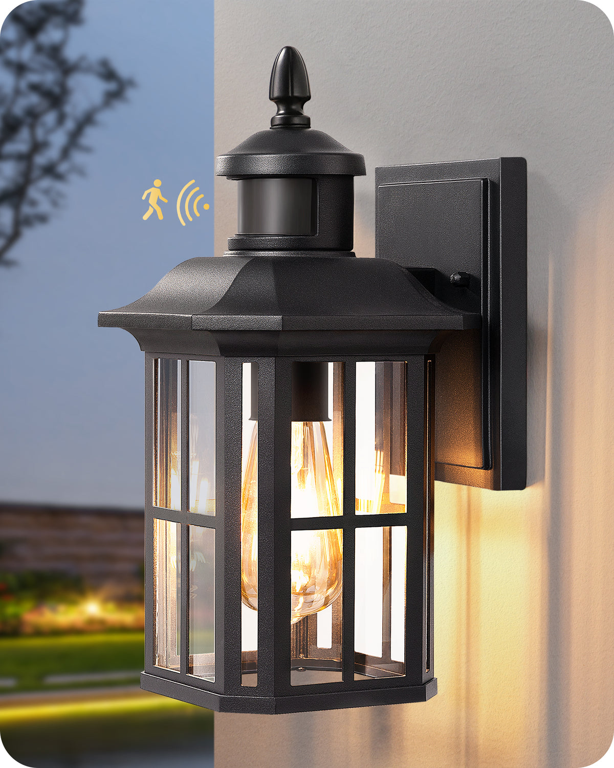 Motion Sensor Dusk to Dawn Outdoor Wall Light