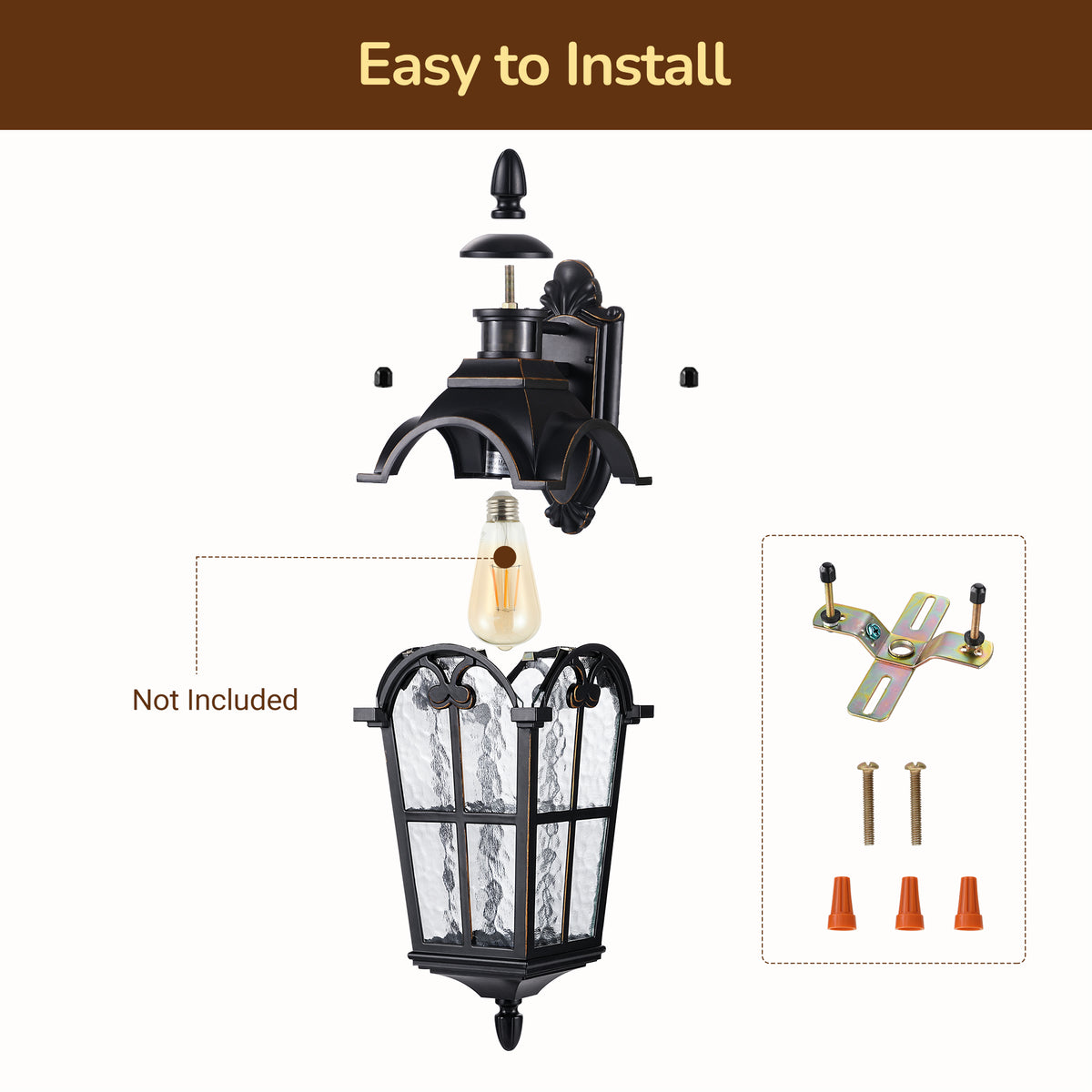 20.2" Roman Motion Sensor Outdoor Wall Light