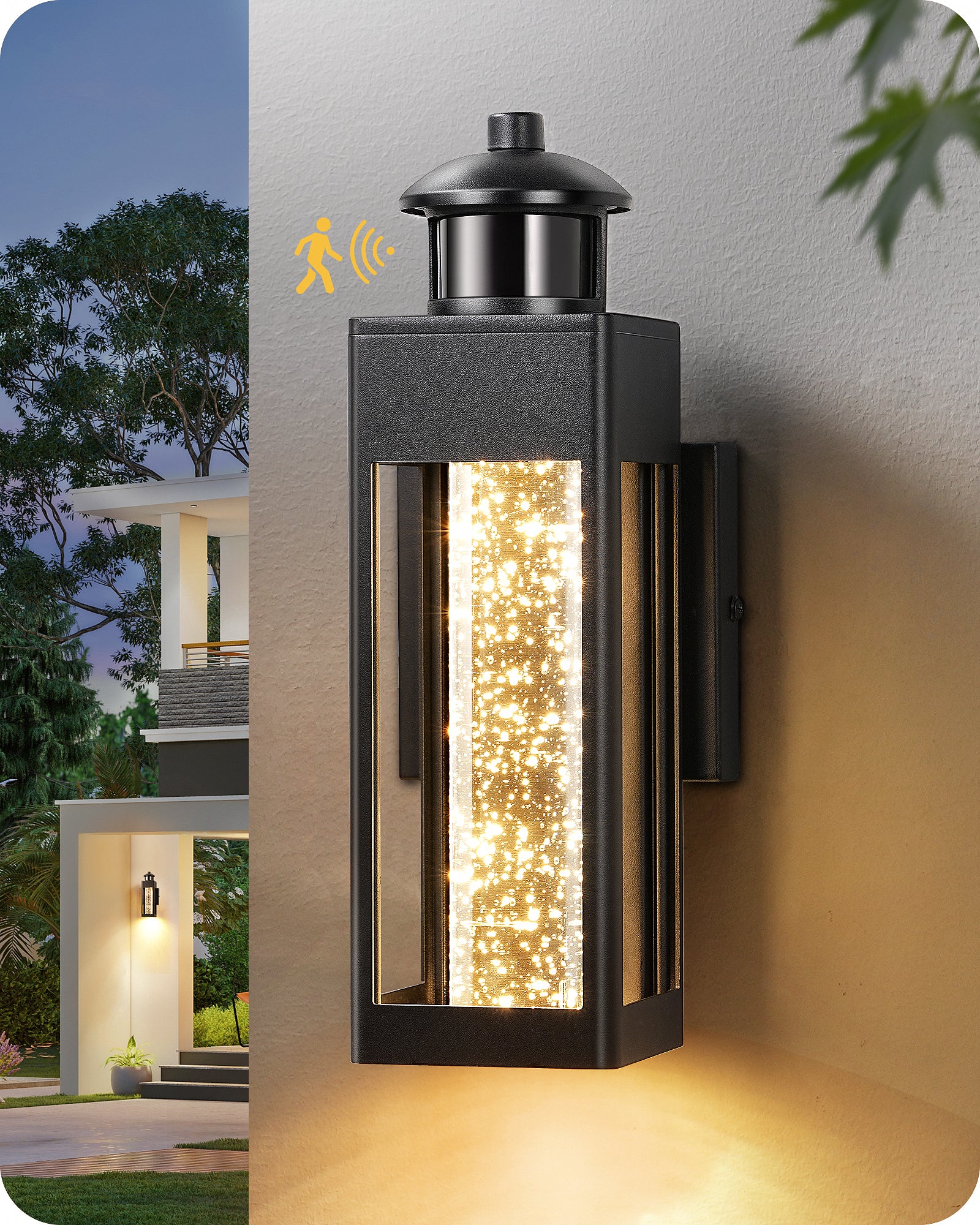 EDISHINE Motion Sensor Outdoor Wall Lights-HOWL21A1