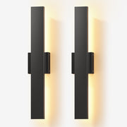 EDISHINE 2 Pack 15.7'' 3CCT Dimmable LED Outdoor Wall Lights (Black) - HOWL22F