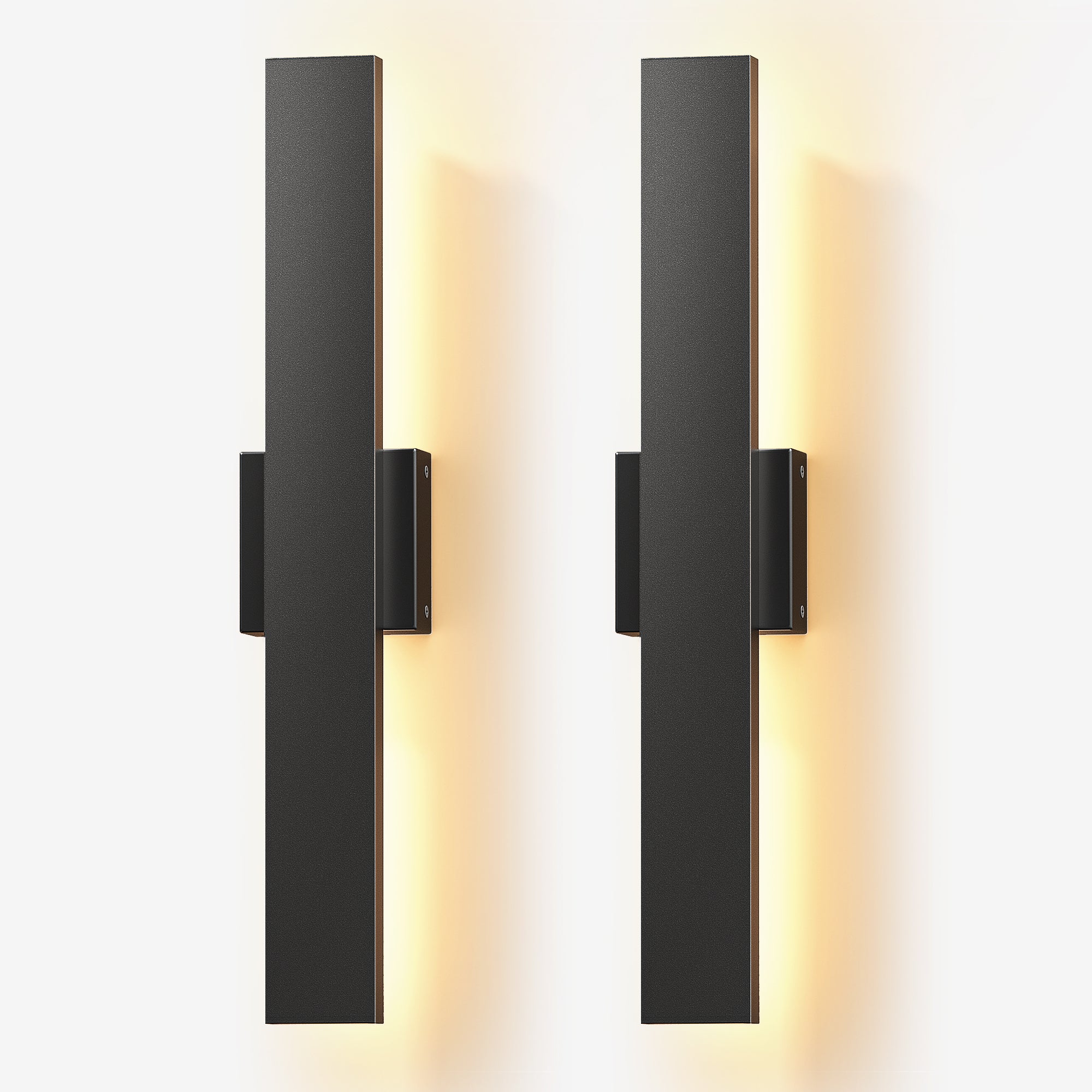 EDISHINE 2 Pack 15.7'' 3CCT Dimmable LED Outdoor Wall Lights (Black) - HOWL22F