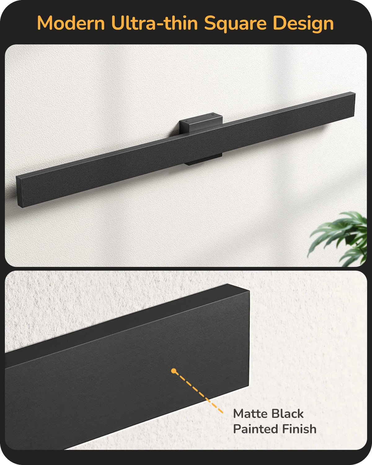 EDISHINE 2 Pack Dimmable LED Outdoor Wall Lights, Oil Rubbed Bronze-HOWL22E