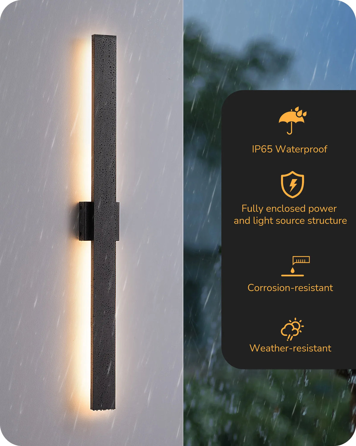 EDISHINE 2 Pack Dimmable LED Outdoor Wall Lights, Oil Rubbed Bronze-HOWL22E