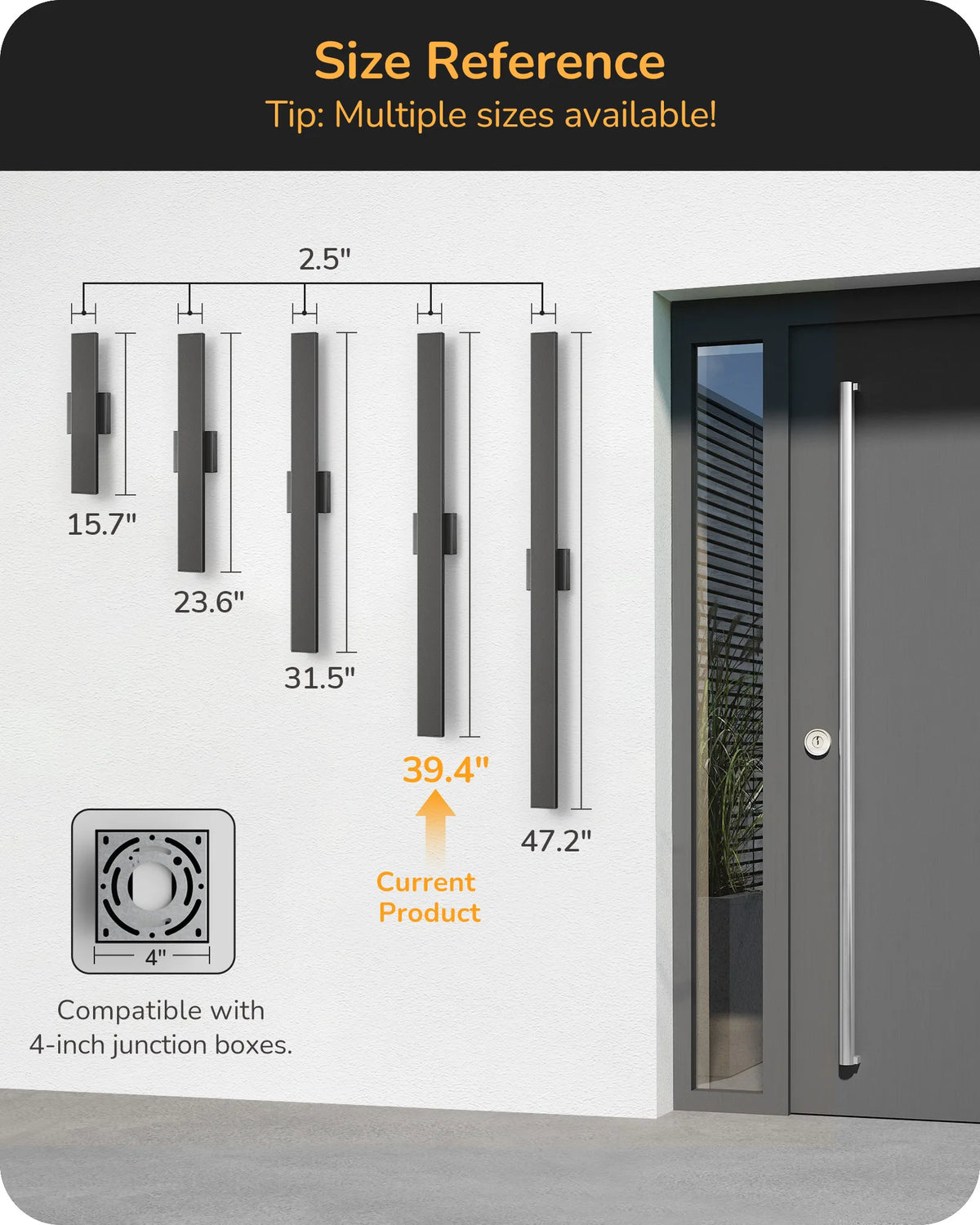 EDISHINE 2 Pack Dimmable LED Outdoor Wall Lights, Oil Rubbed Bronze-HOWL22E