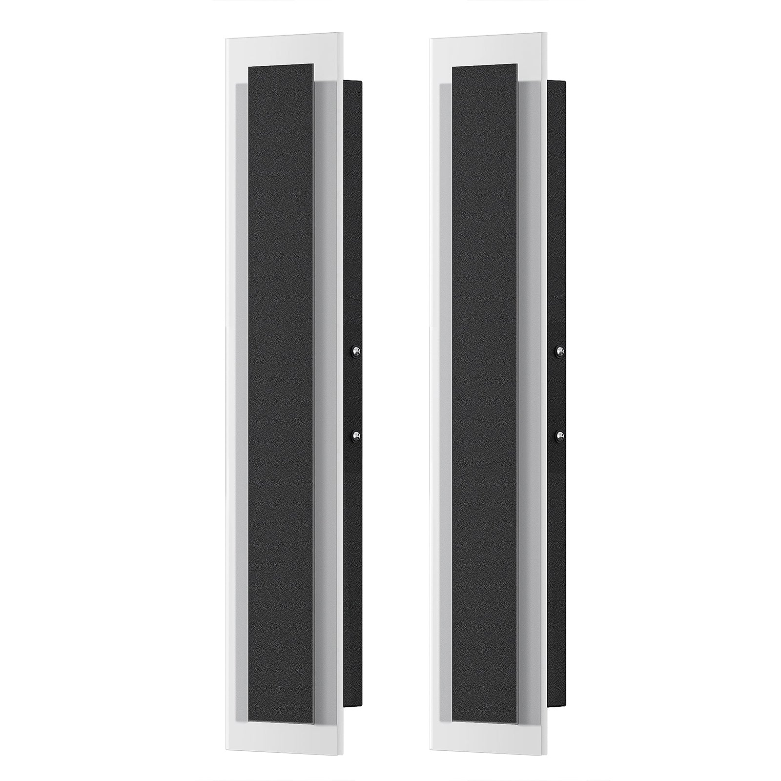 EDISHINE Upgraded 2 Pack 23.6" LED Outdoor Wall Light, Linear Modern Exterior Wall Sconce, Adjustable Brightness & Color Temperature, IP65 Waterproof, Long Exterior Lighting Fixtures for Garage