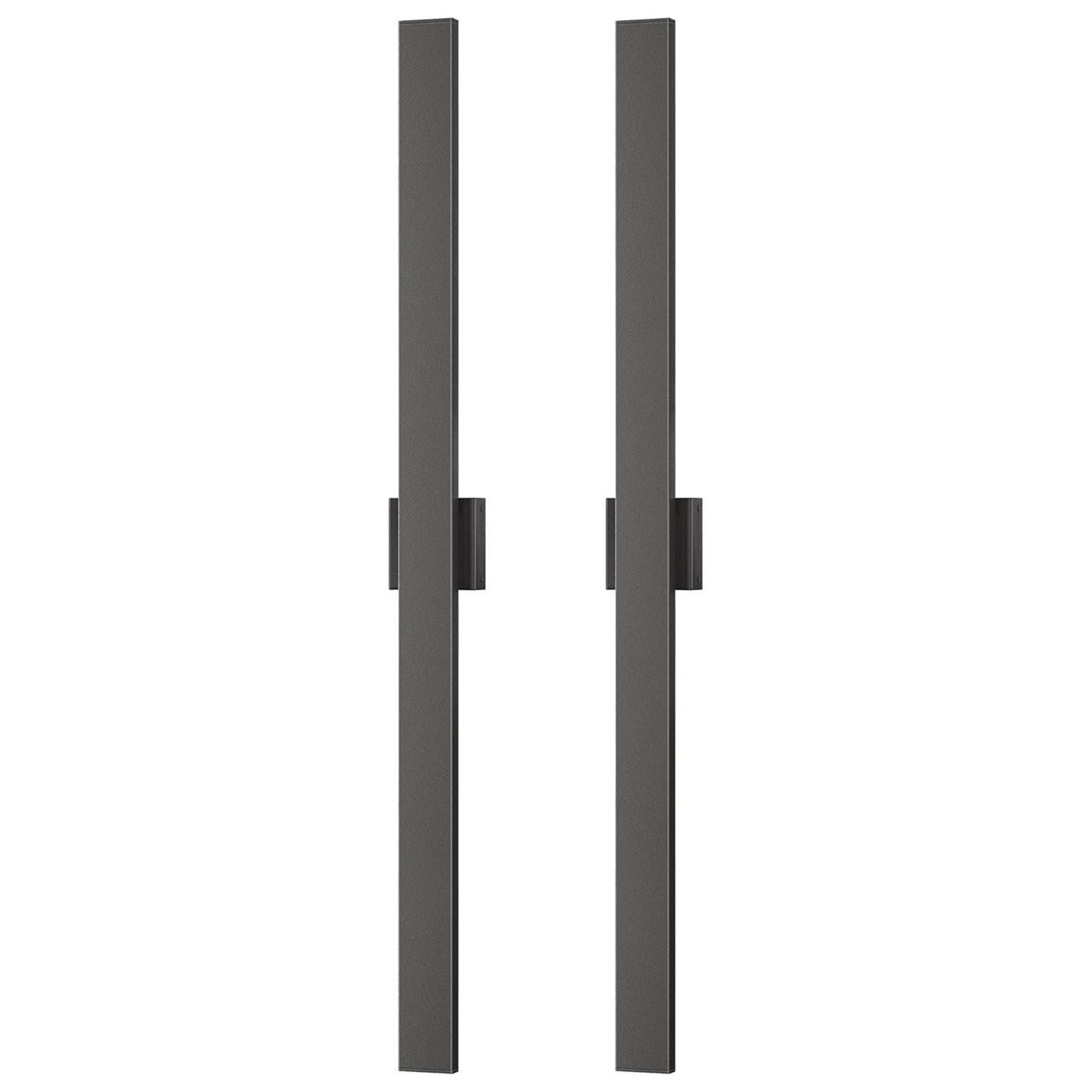 EDISHINE 47" LED Outdoor Wall Lights, 3CCT & 10%-100% Dimmable, IP65 Waterproof, Modern Exterior Lighting Fixtures, Linear Long Exterior Wall Light for House, Yard, 2 Pack, Black
