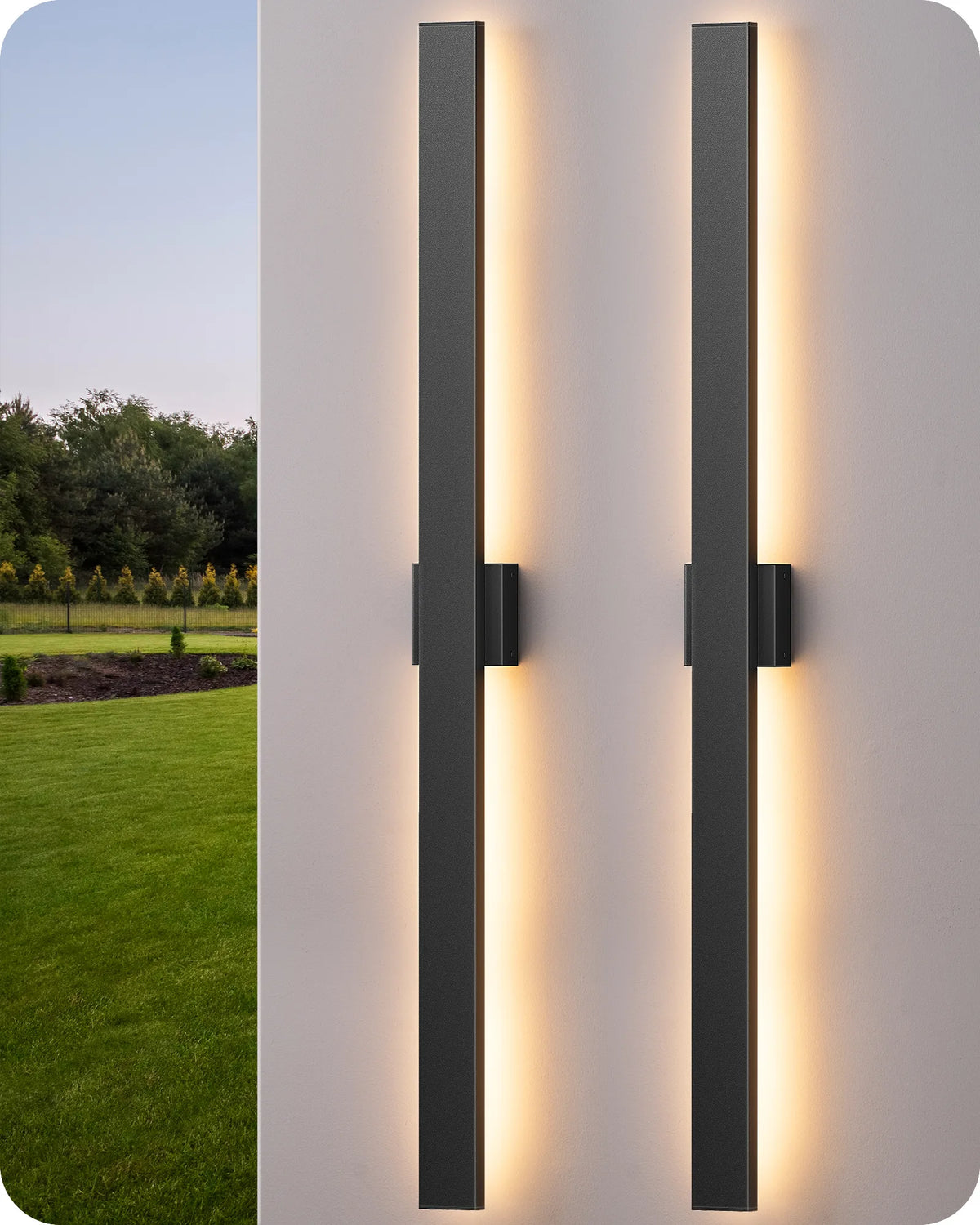 EDISHINE 2 Pack Dimmable LED Outdoor Wall Lights, Oil Rubbed Bronze-HOWL22E