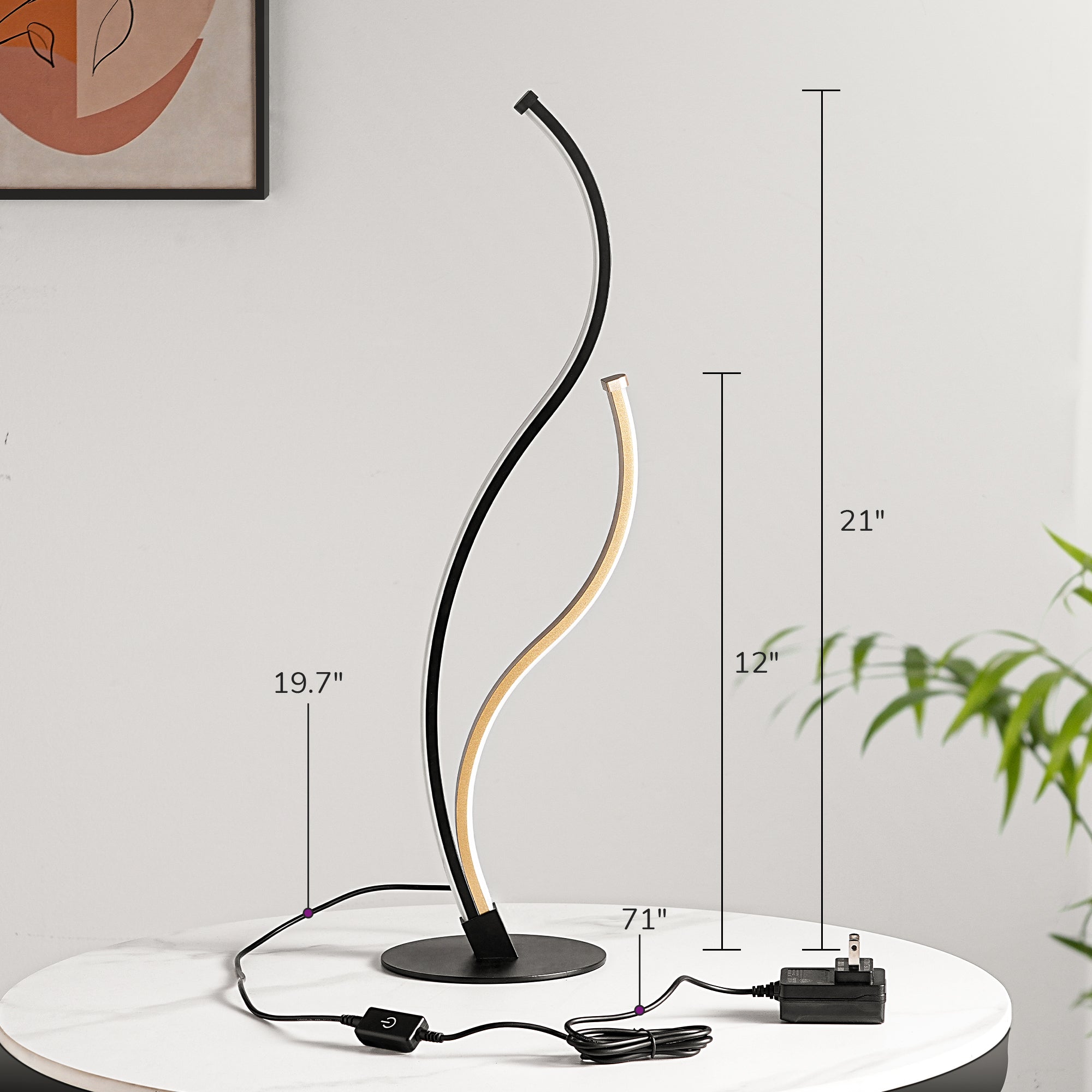 EDISHINE Novelty Led Table Lamp With Touch Control-HWTL02V