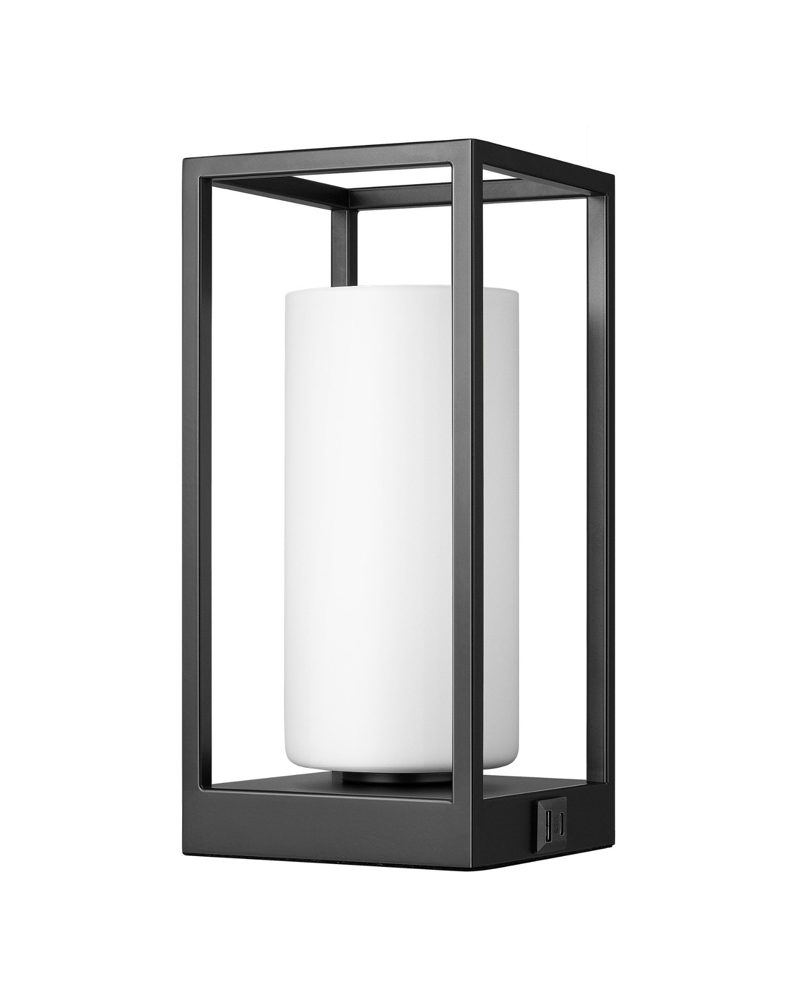 EDISHINE | Modern Touch-Control Table Lamp with Dual USB Ports & White Glass Shade
