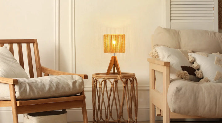 Woven Shade Table Lamp (bulbs not included）-HLTL15G-HLTL15H-HLTL15J