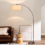 Linen  Arched Shade Floor Lamp (78.4")