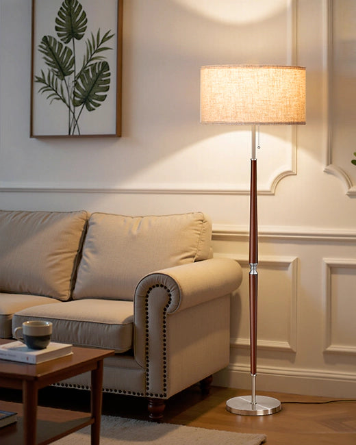 Mid-century-Classic-Solid-Wood-Floor-Lamp