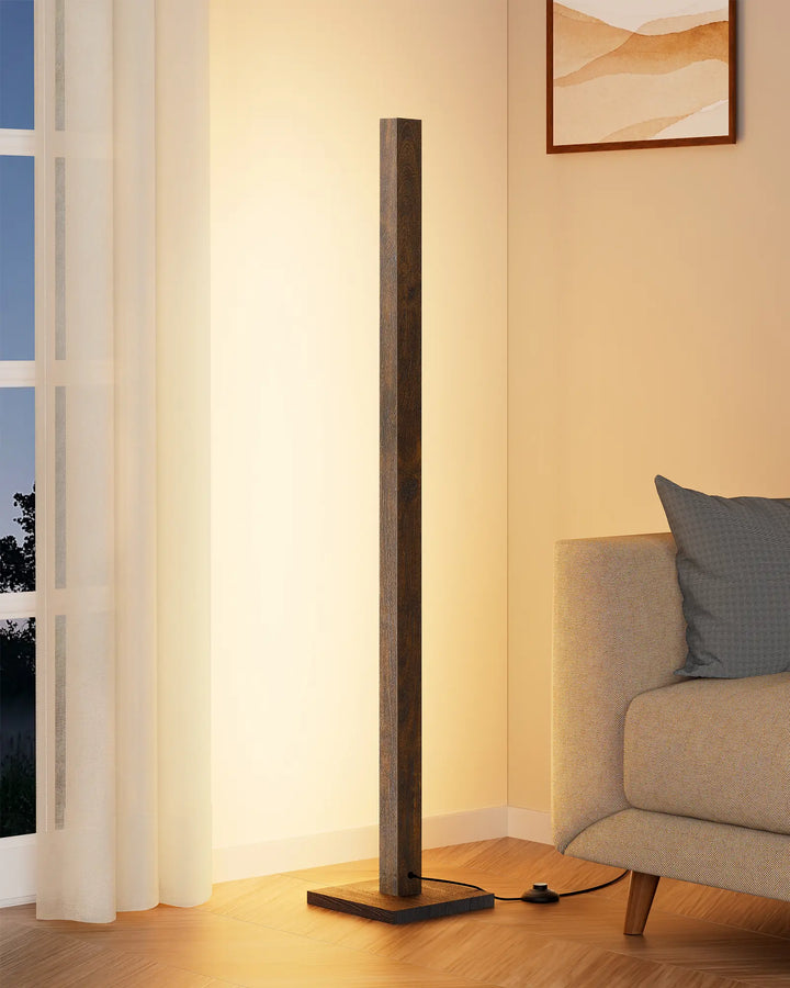Minimalist Wood Corner Floor Lamp-HBFL02V-HFLK02V-HLFL02V