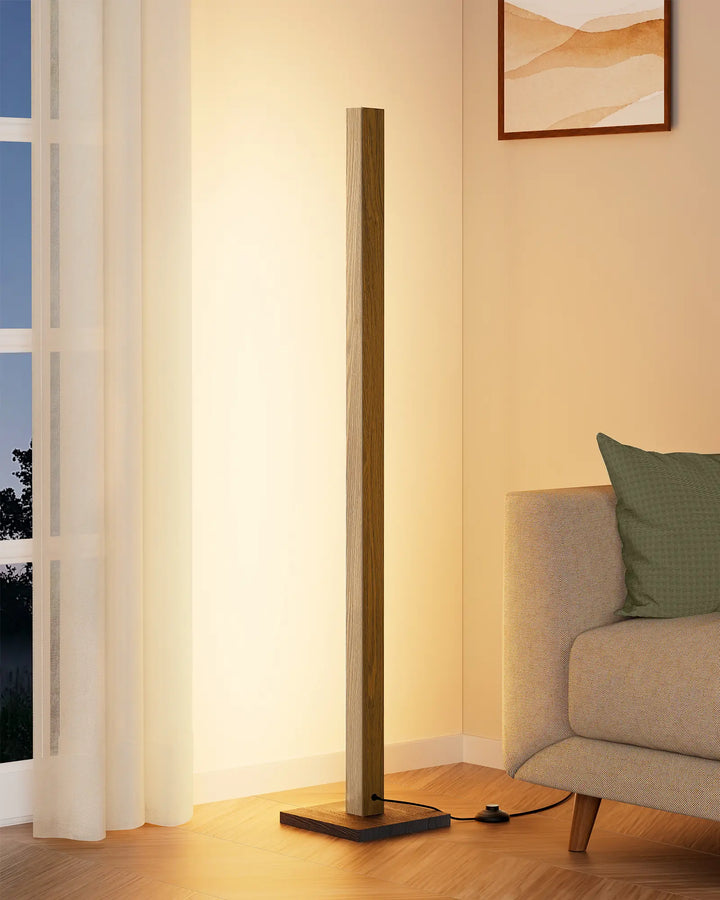 Minimalist Wood Corner Floor Lamp-HBFL02V-HFLK02V-HLFL02V