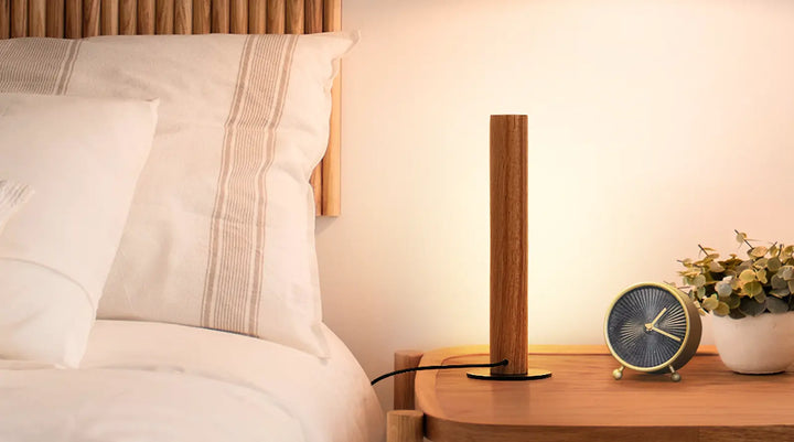 Minimalist Wood Cylinder Table Lamp-HLTL12M-HLTL12N