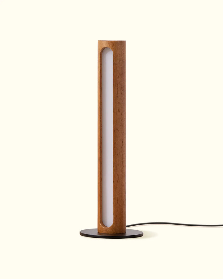 Minimalist Wood Cylinder Table Lamp-HLTL12M-HLTL12N