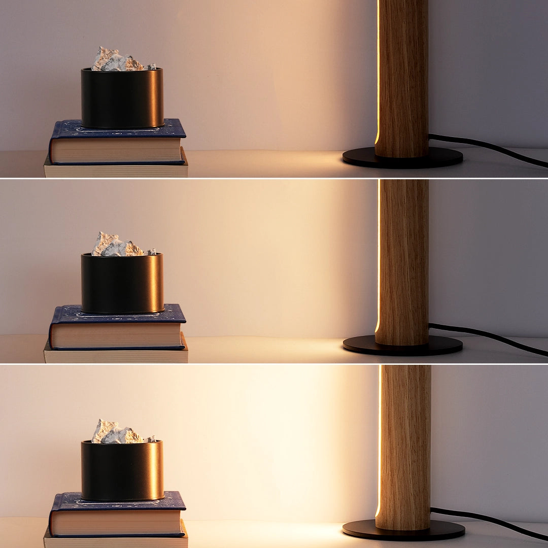 Minimalist Wood Cylinder Table Lamp-HLTL12M-HLTL12N