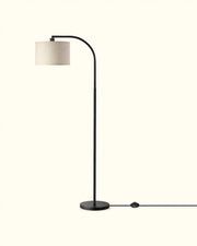 63" Tall Modern Arc Floor Lamp with Adjustable Drum Shade