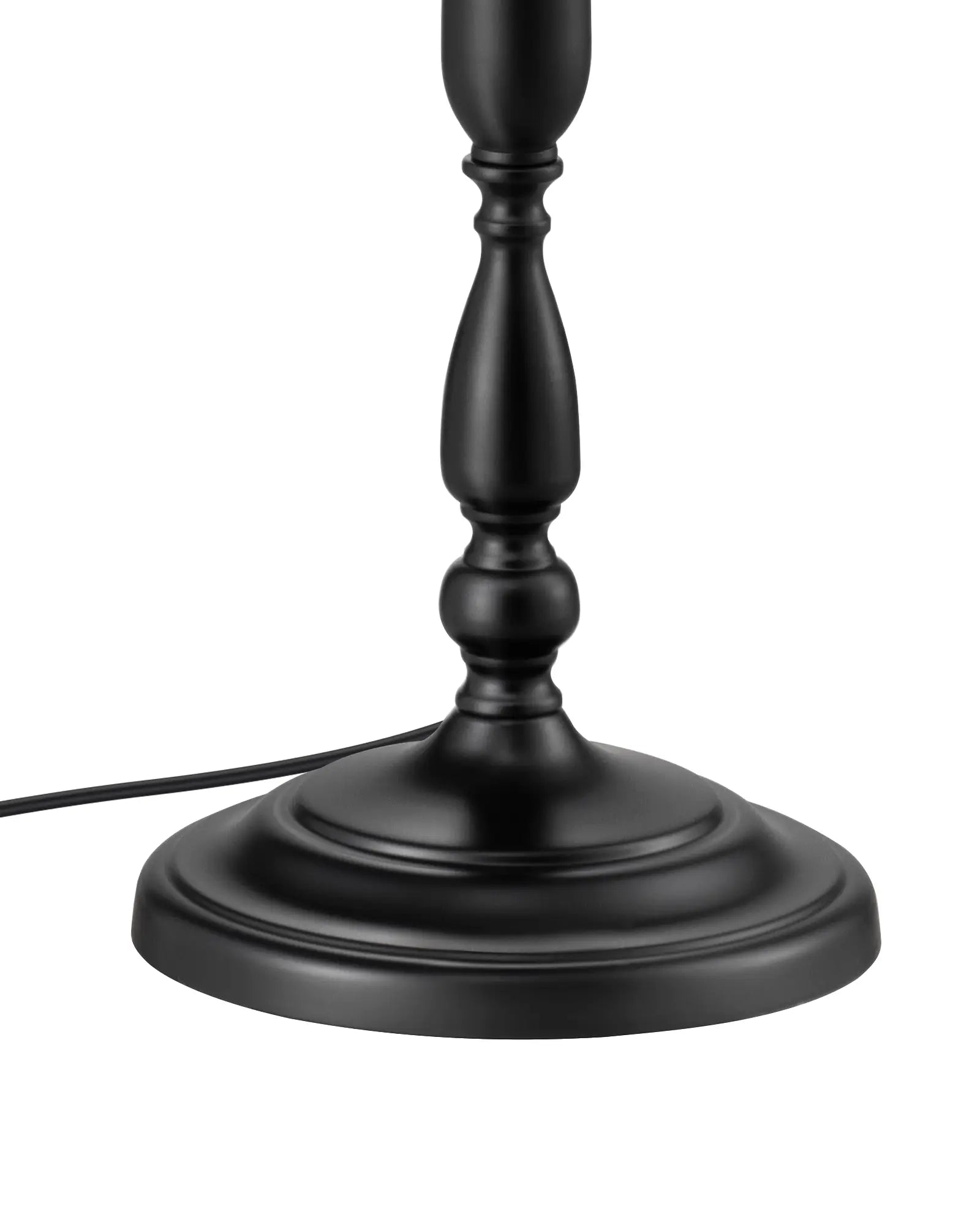 Traditional Floor Lamp's Black lamp base on a white background