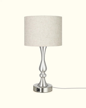 Luxe Fabric Shade Table Lamp-EDISHINE