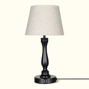 Modern Touch-Control Table Lamp with Dual USB Ports