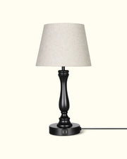 EDISHINE | Touch-Control Black Table Lamp with Dual USB Ports