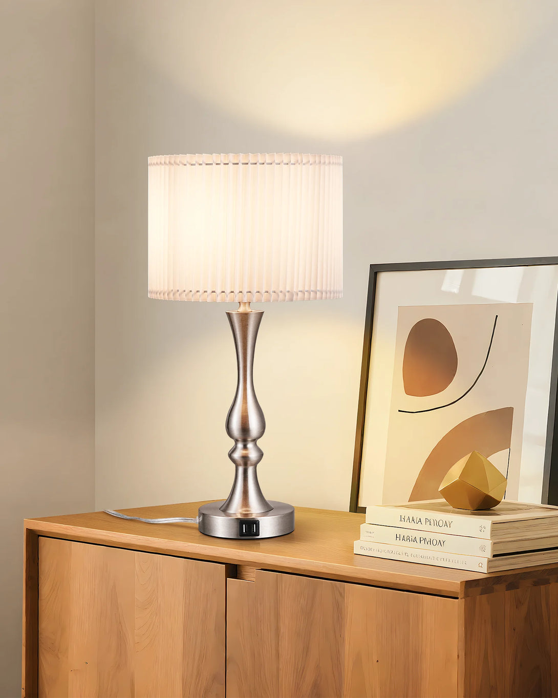 Luxe Fabric Shade Table Lamp-HLTL06A9-HLTL06K