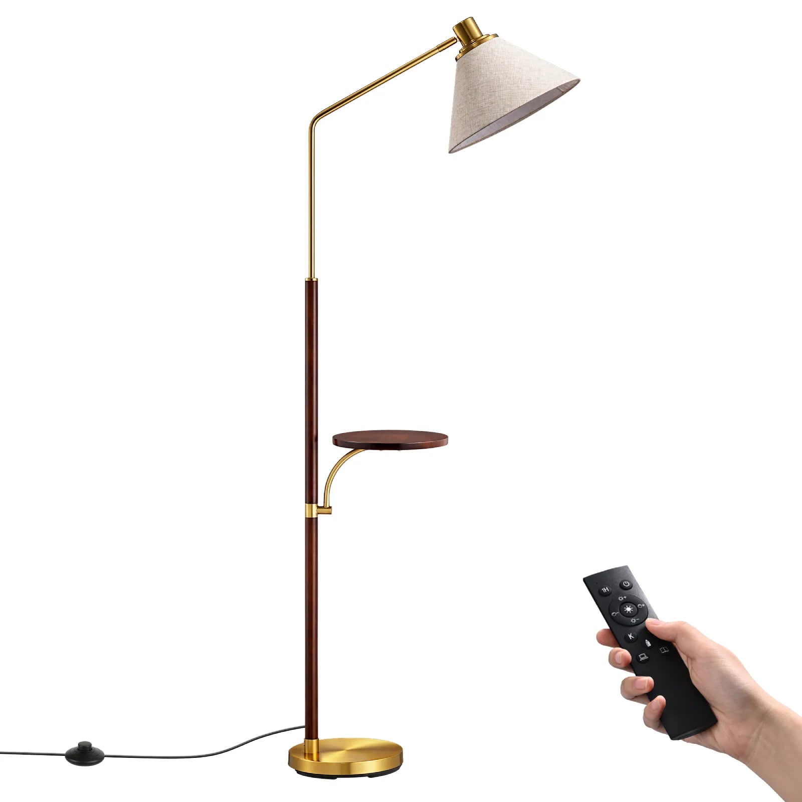 Tray Table Floor Lamp With Remote Control (63'' )