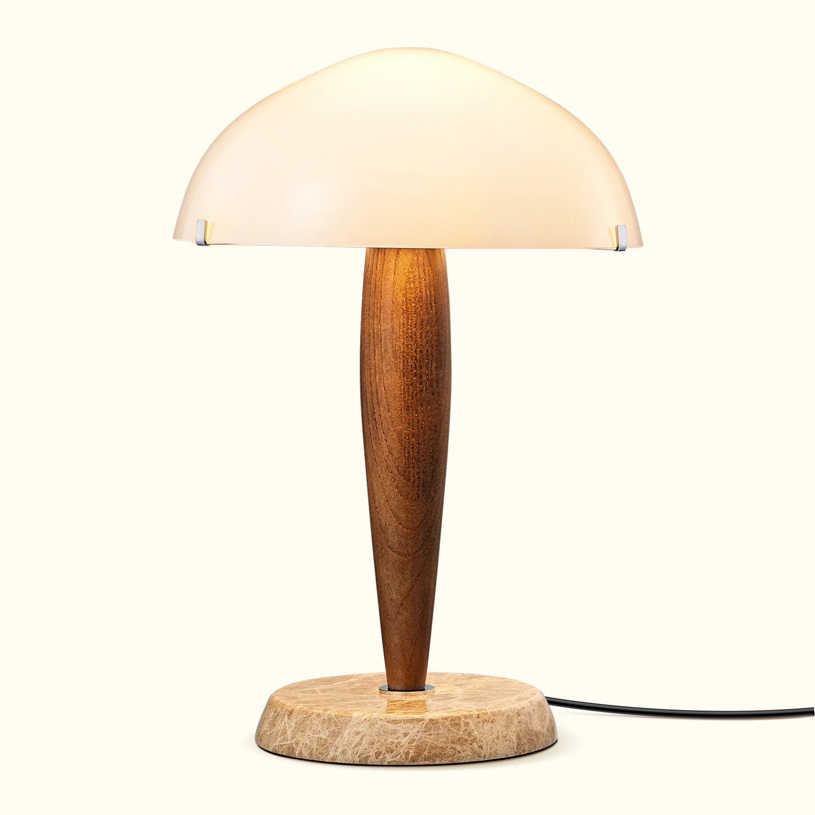 Wood and Marble Table Lamp-HWTL15E