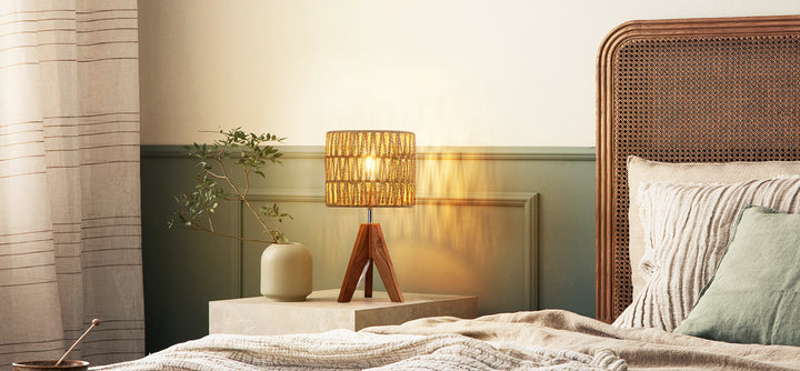 Woven Shade Table Lamp (bulbs not included）-HLTL15G-HLTL15H-HLTL15J