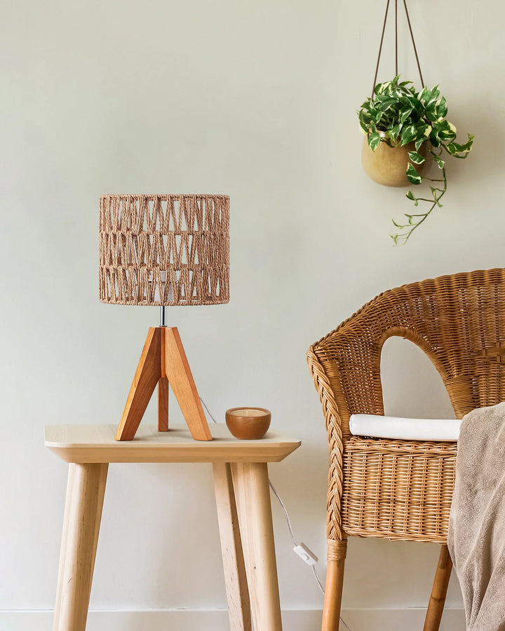Woven Shade Table Lamp (bulbs not included）-HLTL15G-HLTL15H-HLTL15J