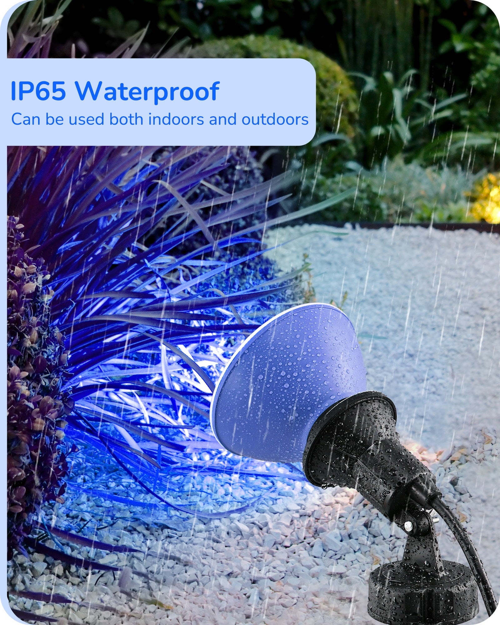 EDISHINE 4 Pack PAR38 Blue LED Flood Light Bulbs Outdoor, Dimmable Blue LED Light Bulb, 18W(120W Equivalent), Light Bulb for Halloween Decorations, Christmas Decor, E26 Base, ETL Listed