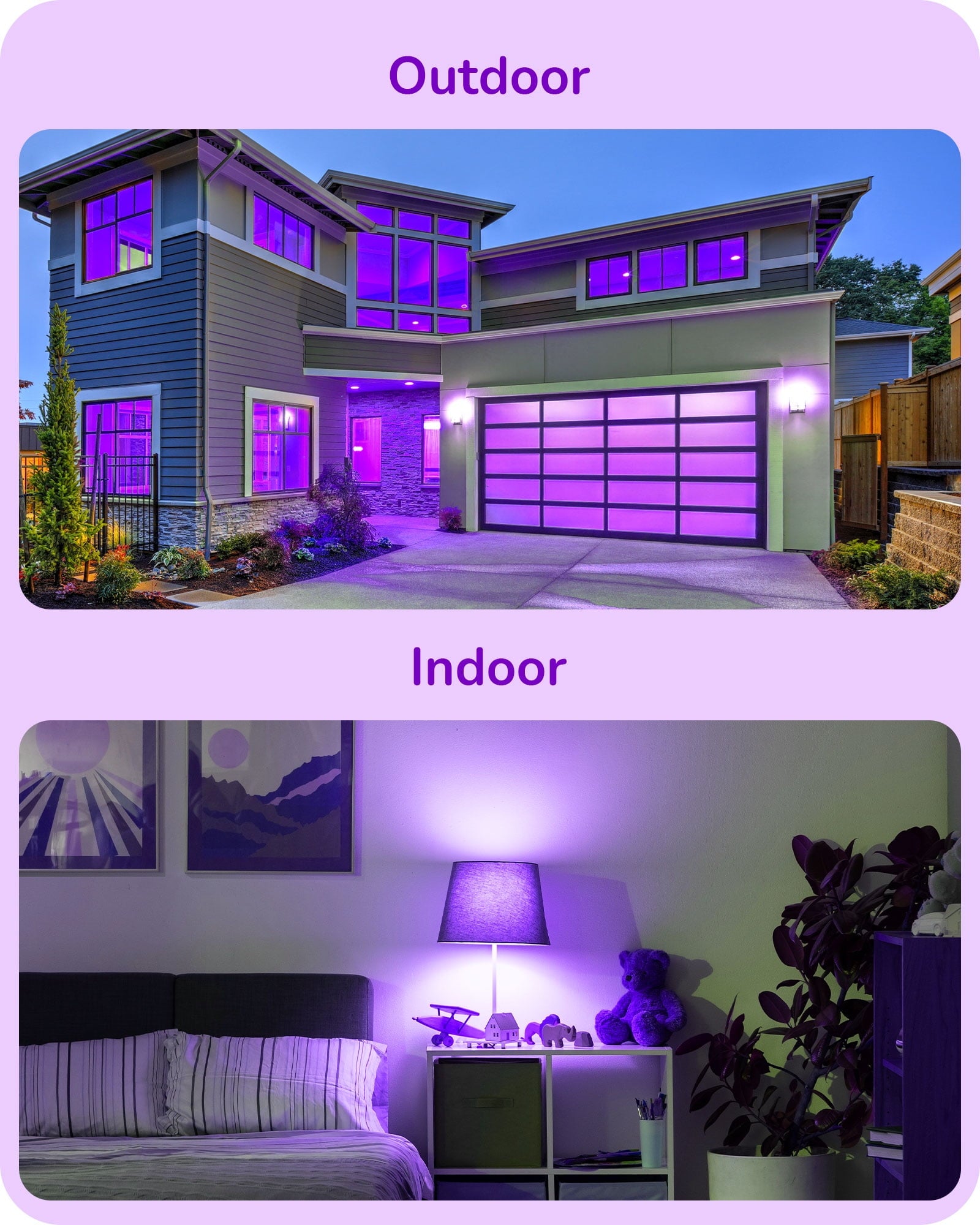 EDISHINE 4 Pack LED Par38 Outdoor Flood Purple Light Bulbs, 18W (120W Equivalent), Dimmable, E26 Base Purple LED Lights, Party Decortion