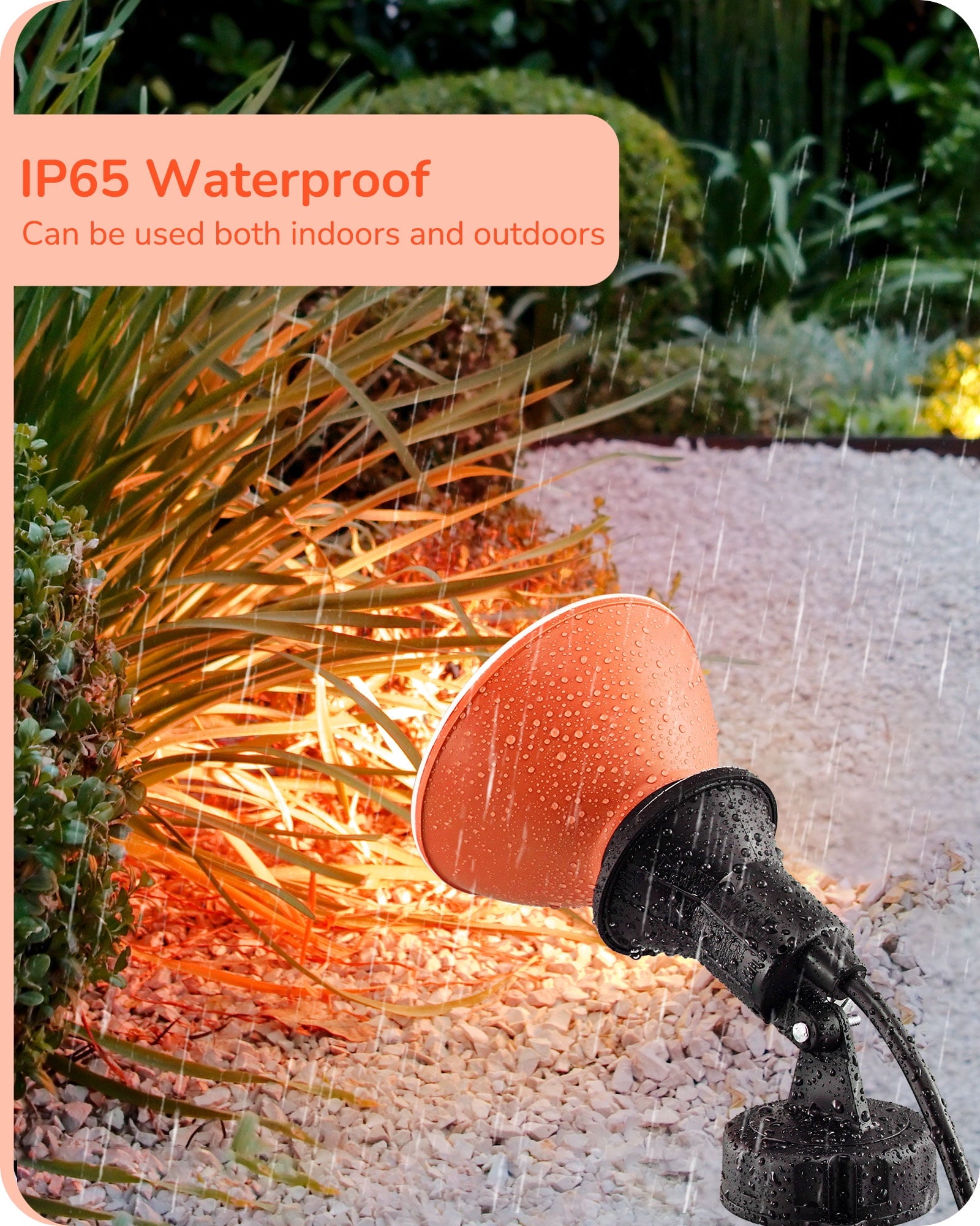 EDISHINE 4 Pack Halloween PAR38 Orange LED Flood Light Bulbs Outdoor, Dimmable, Orange LED Light Bulb, 18W(120W Equivalent), Flood Lights Bulb for Halloween Decorations, E26 Base, ETL Listed