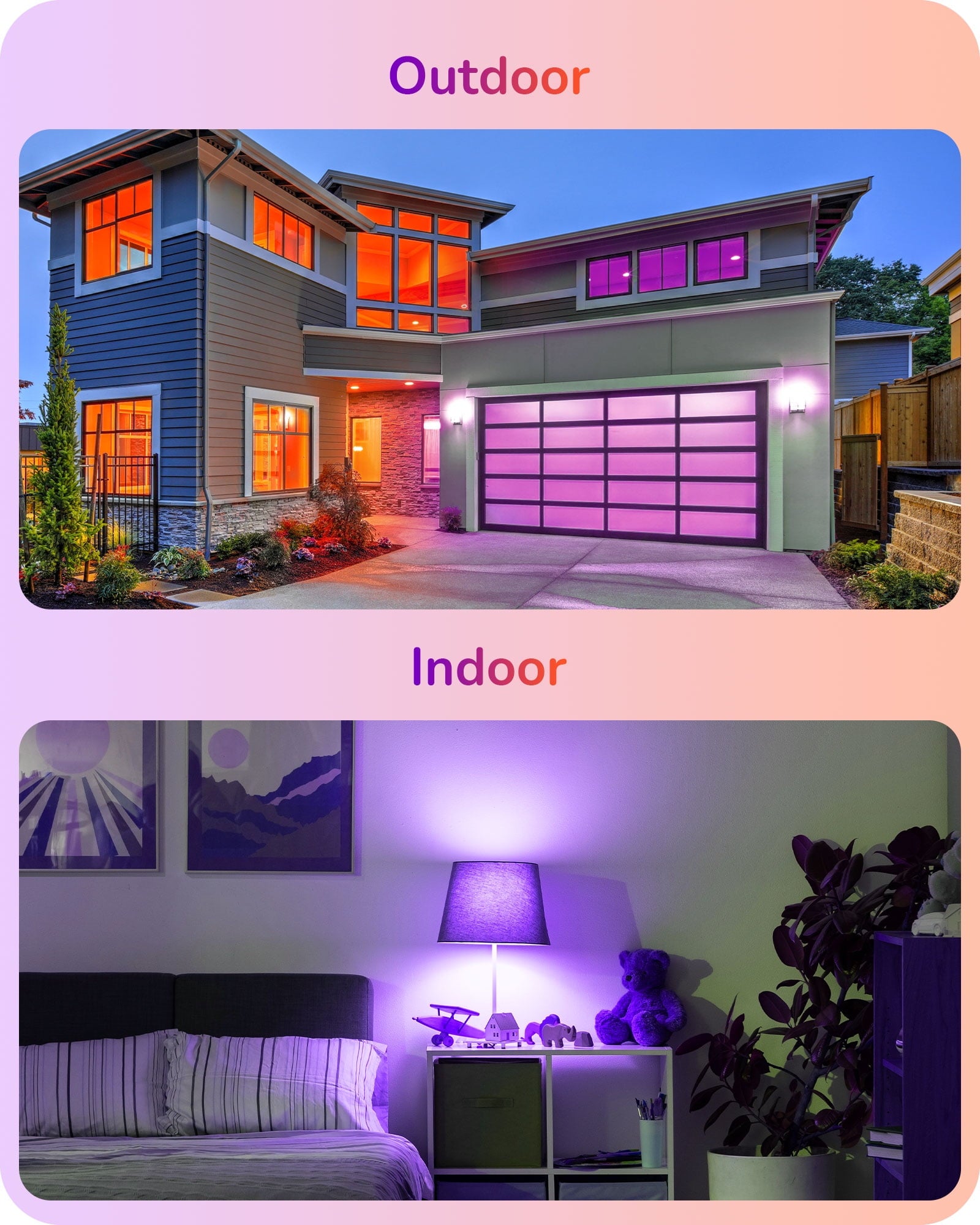 EDISHINE 4 Pack Halloween PAR38 Purple & Orange LED Flood Light Bulbs Outdoor, Dimmable, Purple Orange LED Light Bulb, 18W(120W Equivalent), Light Bulb for Halloween Decorations, E26 Base, ETL Listed