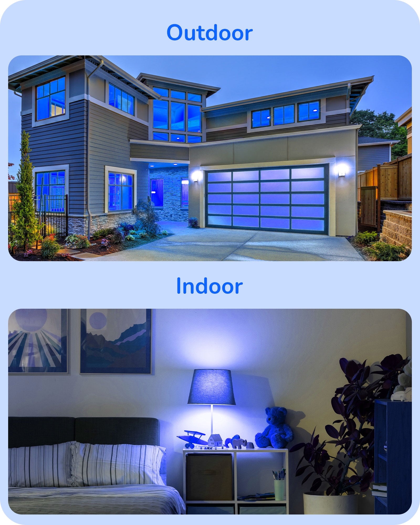 EDISHINE 4 Pack PAR38 Blue LED Flood Light Bulbs Outdoor, Dimmable Blue LED Light Bulb, 18W(120W Equivalent), Light Bulb for Halloween Decorations, Christmas Decor, E26 Base, ETL Listed