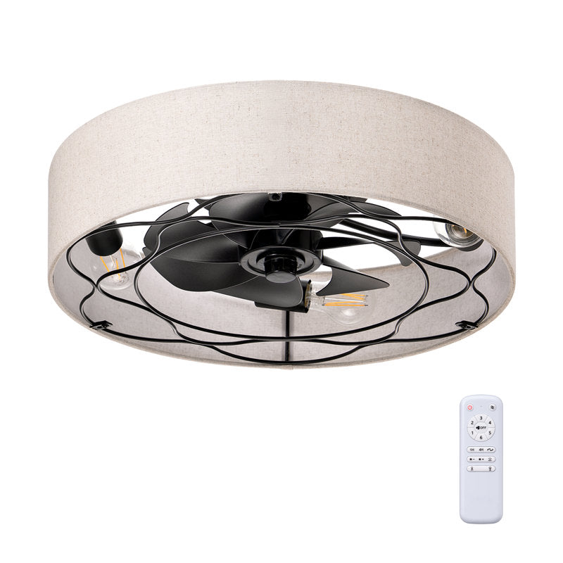Winston Porter 19.6'' Ceiling Fan With Light Kit And Remote Control Included